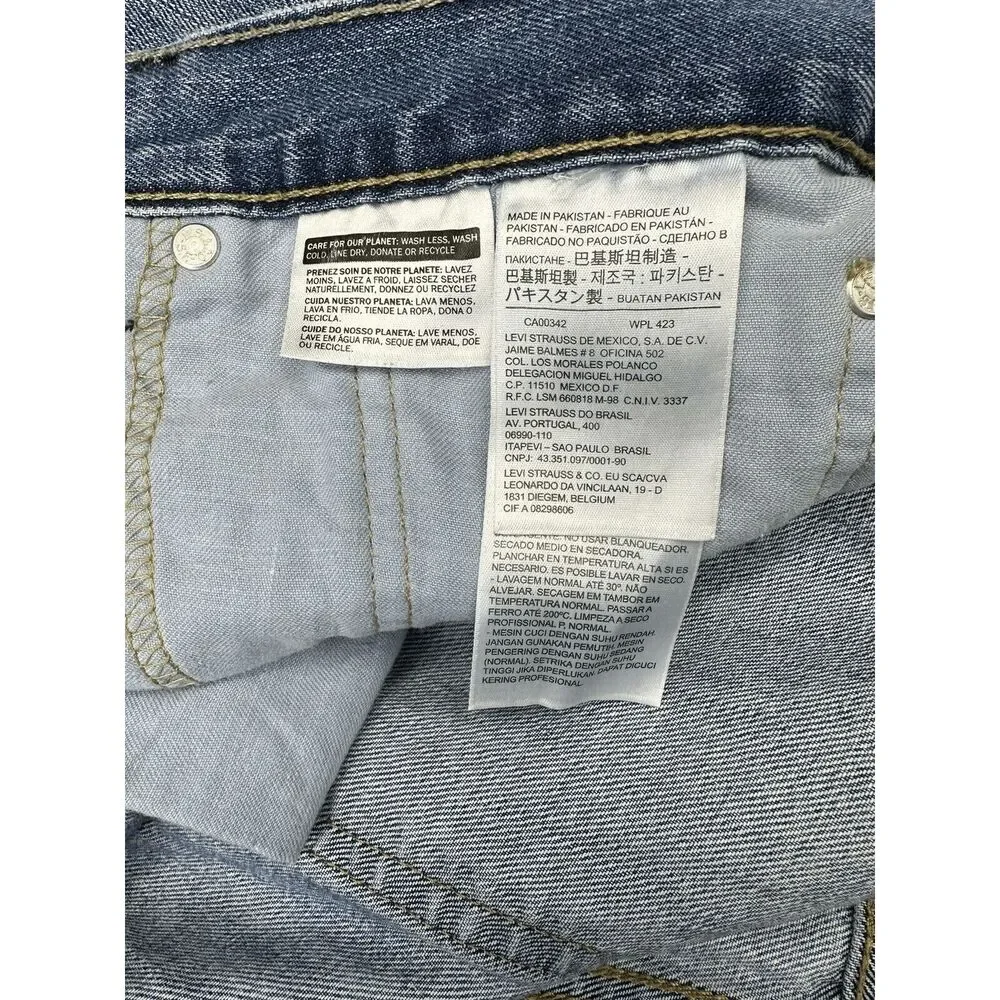 Levi’s 505 Regular Fit Jeans 38x34 Blue Denim Straight Leg Medium Wash Men’s